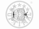 OPTIMAL Комплект тормозных колодок, дисковый тормоз 9849