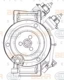 HELLA Kompressor, klimatanläggning 8FK 351 006-311