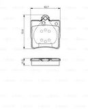 BOSCH Комплект тормозных колодок, дисковый тормоз 0 986 495 080