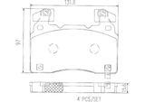 BREMBO Bremžu uzliku kompl., Disku bremzes P10064N