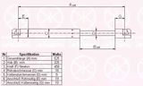 KLOKKERHOLM Газовая пружина, крышка багажник 75127100