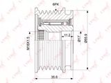 LYNXauto Frihjulskoppling, generator PA-1037