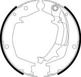 HELLA Trummelpiduriklotside komplekt, käsipidur 8DA 355 050-731