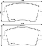 HELLA Комплект тормозных колодок, дисковый тормоз 8DB 355 039-001