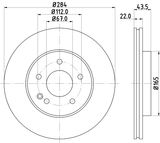 HELLA Тормозной диск 8DD 355 102-971