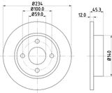 HELLA Тормозной диск 8DD 355 103-341