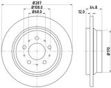 HELLA Bromsskiva 8DD 355 107-091
