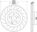 HELLA Тормозной диск 8DD 355 128-141