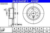 ATE Тормозной диск 24.0110-0197.1