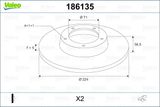 VALEO Тормозной диск 186135