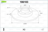 VALEO Тормозной диск 186183