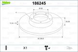 VALEO Тормозной диск 186245