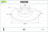 VALEO Тормозной диск 186298