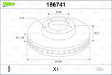 VALEO Bromsskiva 186741