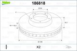 VALEO Тормозной диск 186818