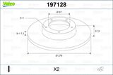 VALEO Тормозной диск 197128