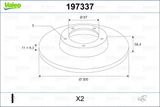 VALEO Тормозной диск 197337