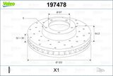 VALEO Тормозной диск 197478