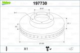 VALEO Тормозной диск 197730