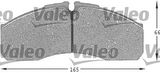 VALEO Комплект тормозных колодок, дисковый тормоз 541663