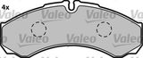 VALEO Комплект тормозных колодок, дисковый тормоз 541683