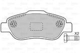 VALEO Bromsbeläggssats, skivbroms 598696