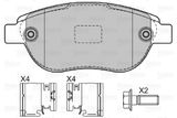 VALEO Bromsbeläggssats, skivbroms 601465