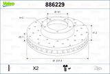 VALEO Тормозной диск 886229
