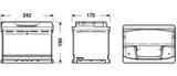 EXIDE Startera akumulatoru baterija EA601