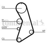 CONTINENTAL CTAM Zobsiksnas komplekts CT909K5
