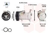 VAN WEZEL Kompressor, klimatanläggning 2701K703