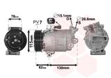 VAN WEZEL Kompressor, klimatanläggning 3300K386