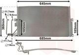 VAN WEZEL Kondensor, klimatanläggning 37005241