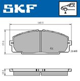 SKF Комплект тормозных колодок, дисковый тормоз VKBP 80462