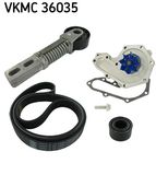 SKF Водяной насос + комплект ручейковых ремней VKMC 36035