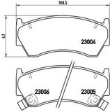 BREMBO Комплект тормозных колодок, дисковый тормоз P 56 033