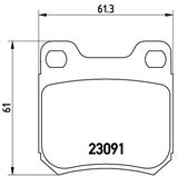 BREMBO Комплект тормозных колодок, дисковый тормоз P 71 008
