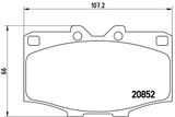 BREMBO Комплект тормозных колодок, дисковый тормоз P 83 006