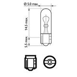 PHILIPS Kvēlspuldze, Instrumentu paneļa apgaismojums 12505CP