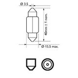 PHILIPS Kvēlspuldze, Salona telpas apgaismojums 12850CP