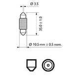 PHILIPS Kvēlspuldze, Salona telpas apgaismojums 12854CP