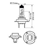 PHILIPS Glödlampa, fjärrstrålkastare 12972VPB1