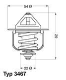 BorgWarner (Wahler) Termostat, środek chłodzący 3467.85D