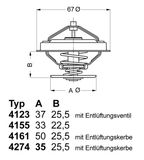 WAHLER Termostat, kylmedel 4274.82D