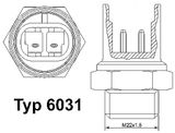 WAHLER Термовыключатель, вентилятор радиатора 6031.100D