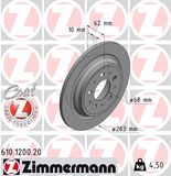 ZIMMERMANN Bromsskiva 610.1200.20