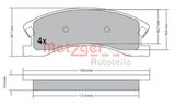 METZGER AUTOTEILE Piduriklotside komplekt, ketaspidur 1170439