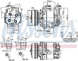 NISSENS Kompressor, klimatanläggning 890035