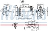 NISSENS Kompressor, klimatanläggning 890040