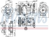 NISSENS Kompressor, klimatanläggning 890044